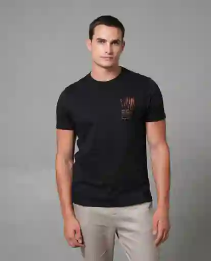 Camiseta Hombre Negro Talla L 102G005 Rifle
