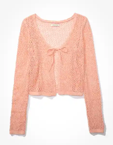 Suéter Tejido Mujer Naranja Talla X-Small American Eagle