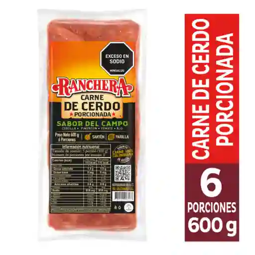 Ranchera Carne de Cerdo Porcionada Sabor Del Campo 600 g