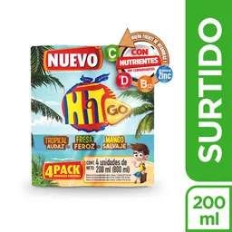 Hit Go 4Pack Surtido Tetrapack x 200 mL