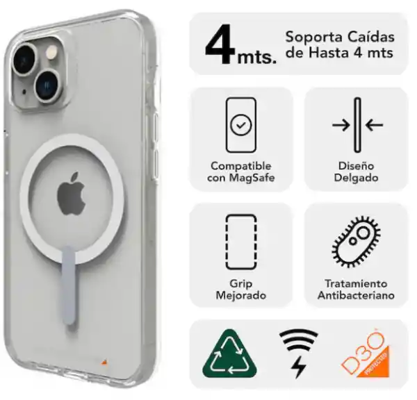 Gear4 Case Crystal Palace Snap Con Magsafe Para iPhone 14