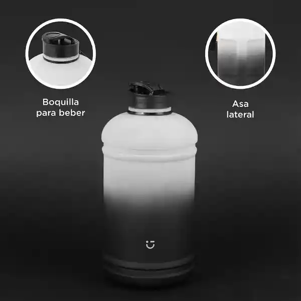 Vaso Plástico Blanco y Negro 2100 mL Serie Miniso