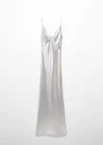 Vestido Marta Plata Talla L Mujer Mango