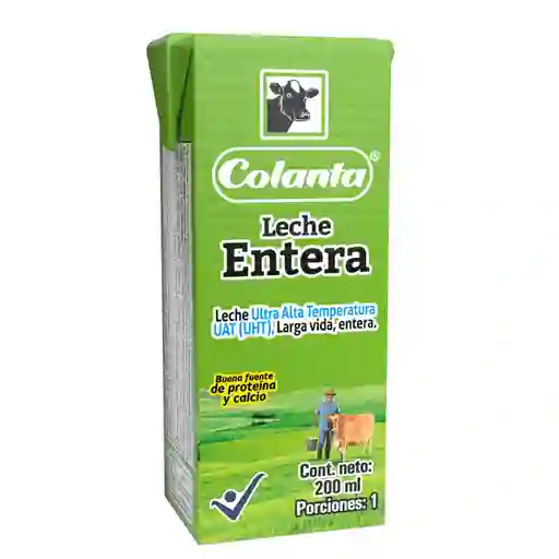 Caja leche entera colanta