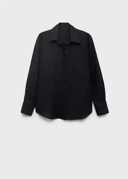 Camisa Samari Negro Talla M Mujer Mango