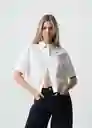 Camisa Mujer Crudo Puro Claro Talla L 013G302 Naf Naf