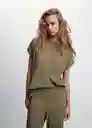 Camiseta Birbi Khaki Talla M Mujer Mango