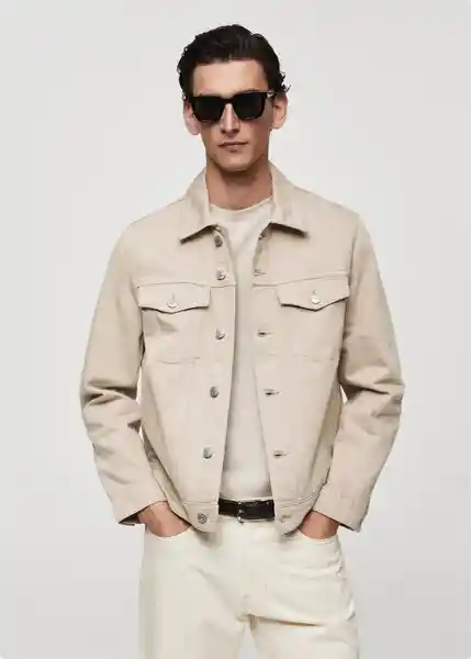 Chaqueta Cazadora Ryan Beige Talla L Hombre Mango