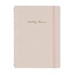 Cuaderno de Espiral con Plan Mensual Rosa Miniso