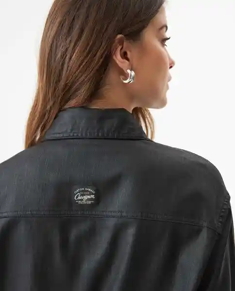 Vestido Camisero Corto Negro Noche Ultraoscuro T M Chevignon