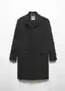 Abrigo Dragone Negro Talla S Mujer Mango