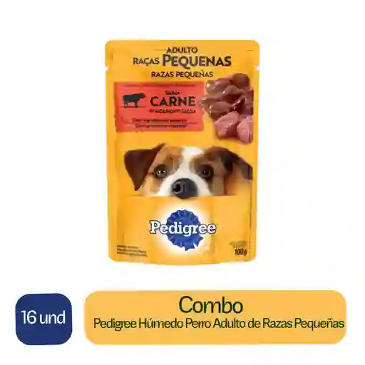 16 x Pedigree Alimento Humedo Perro Adulto de Razas Pequenas