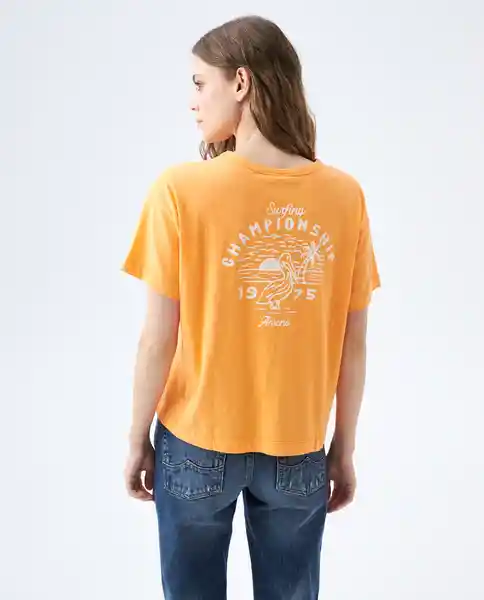 Camiseta Mujer Naranja Talla S 602E013 AMERICANINO 