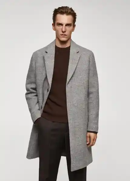 Abrigo Carpi Gris Medio Vigoré Talla L Hombre Mango