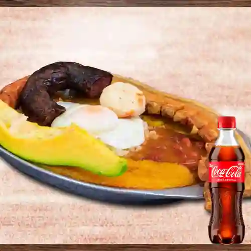 Combo Bandeja Paisa + Coca-Cola Sabor Original 400 ml