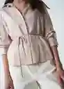 Camisa Rowan Mujer Beige Escarcha Claro Talla S 513G384 Naf Naf