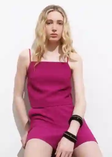 Top Lilo Fucsia Talla S Mujer Mango