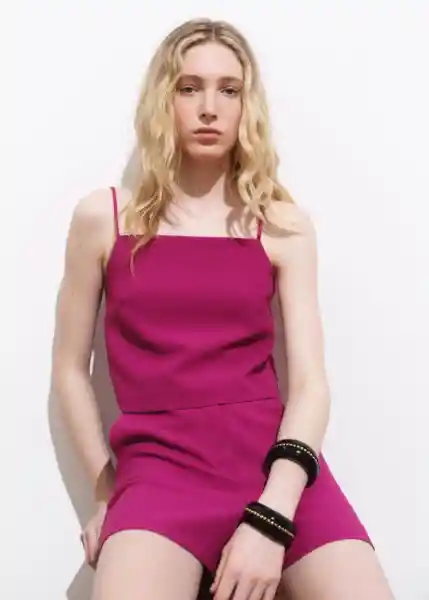 Top Lilo Fucsia Talla S Mujer Mango