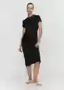 Vestido Susil Negro Talla 25 Mujer Mango