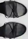 Sandalias Zazo Negro Talla 39 Mujer Mango