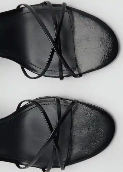 Sandalias Zazo Negro Talla 39 Mujer Mango