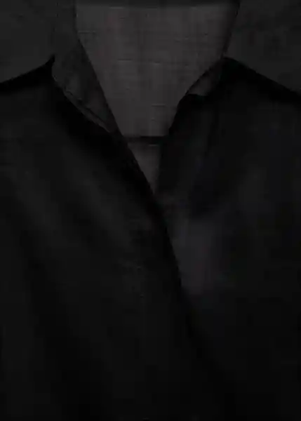 Camisa Clariety Negro Talla L Mujer Mango