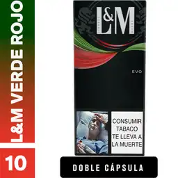 L&M Verde Rojo x 10 Cigarrillos