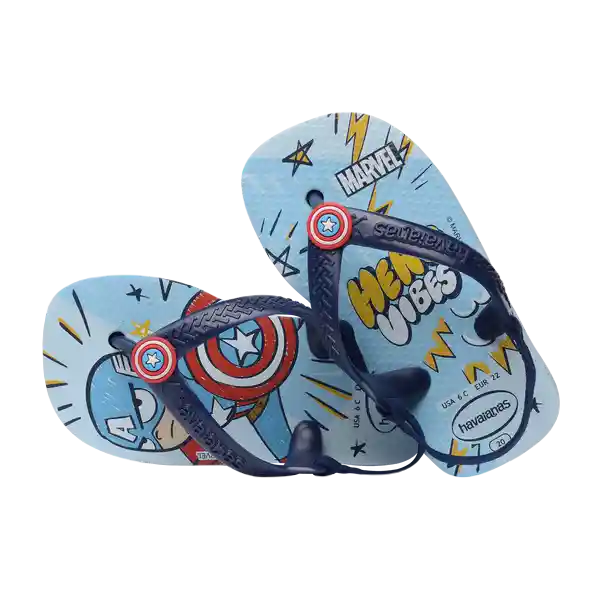 Sandalias Baby Marvel Azul Agua Talla 22 4147132 Havaianas