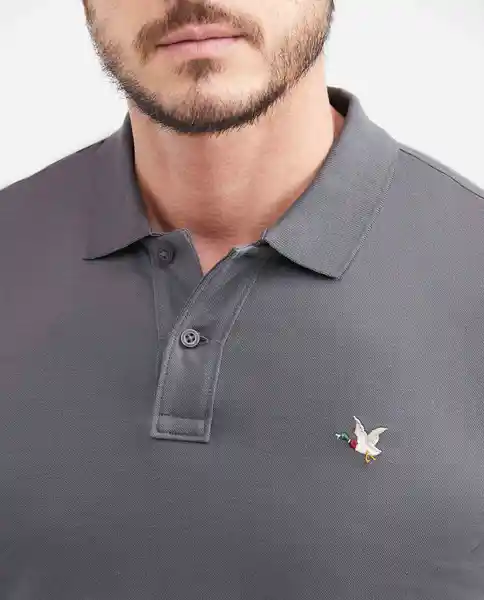 Camiseta Polo Muscle Gris Asfalto Oscuro L Chevignon