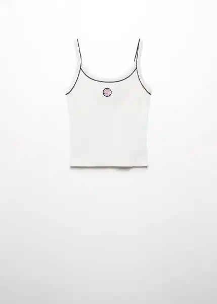 Top Kaia Blanco Talla L Mujer Mango