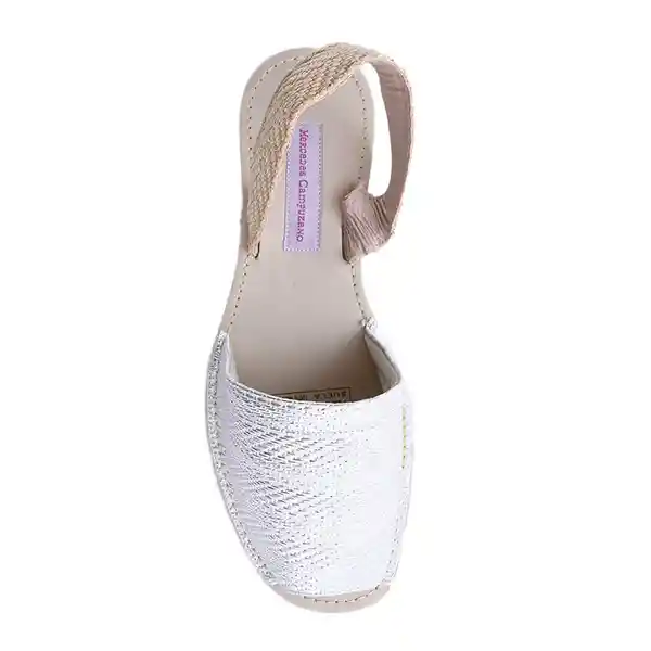 Zapatos Alpargata Sheep Plateado Talla 37 Mercedes Campuzano