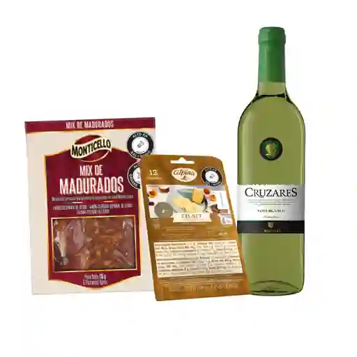 Combo Vino Blanco + Mix Madurados + Queso Alpina Tilsit