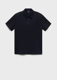 Camisa Polo Ezequi Azul Noche Talla M Hombre Mango