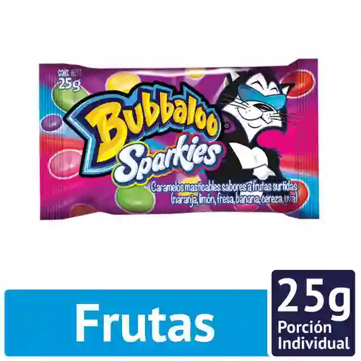 Bubbaloo Caramelo Dulce Masticable Sparkies Sabores Frutales