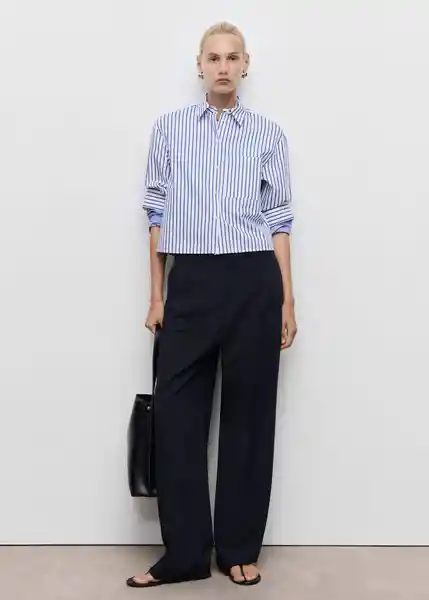Pantalón Clare1 Navy Talla 36 Mujer Mango