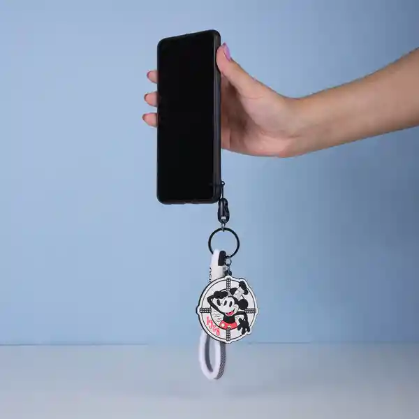 Adorno Celular Colgante Retro Redondo Mickey Mouse Miniso