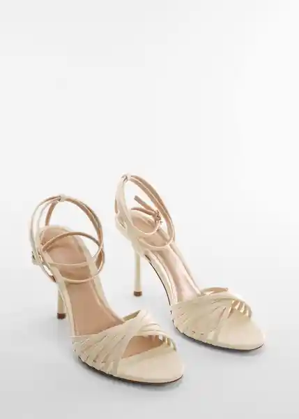 Sandalias Vicky Crudo Talla 39 Mujer Mango