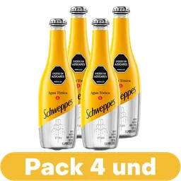 4 x Tónica Schweppes 300 mL