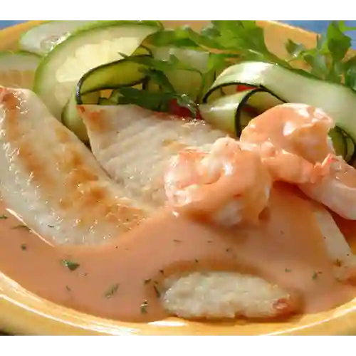 Filete con Camarones