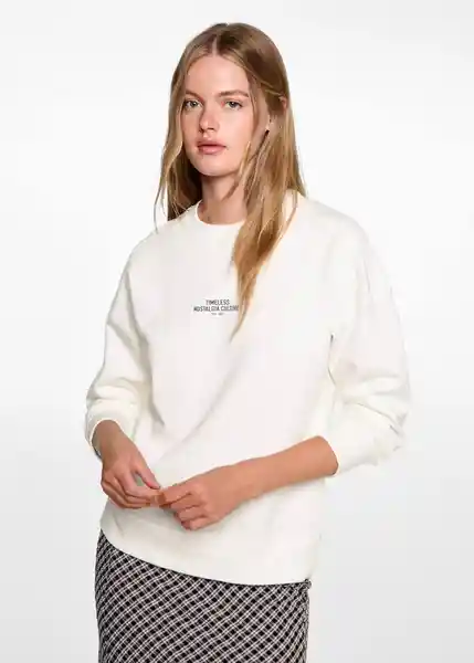 Sudadera Timeless Offwhite Talla 19 Teen Niñas Mango