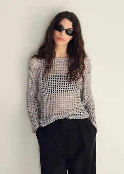 Jersey Netto Plata Talla S Mujer Mango