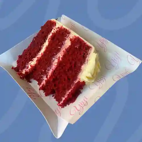 Torta Red Velvet, Porción.