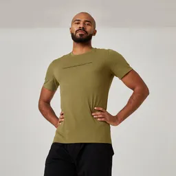 Nyamba Camiseta Fitness Slim Con Estampado Caqui Talla M