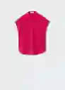 Blusa Lind-W Fucsia Talla L Mujer Mango