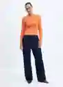 Jersey Peachy Naranja Talla 24 Mujer Mango