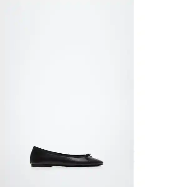 Zapato Paso Negro Talla 40 Mujer Mango