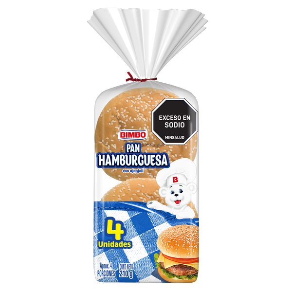 Bimbo Pan Hamburguesa con Ajonjolí 210 g