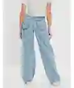 Jean Super Mujer Wide Leg Azul Talla 6 Regular American Eagle