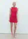 Vestido Tiko Fresa Talla S Mujer Mango