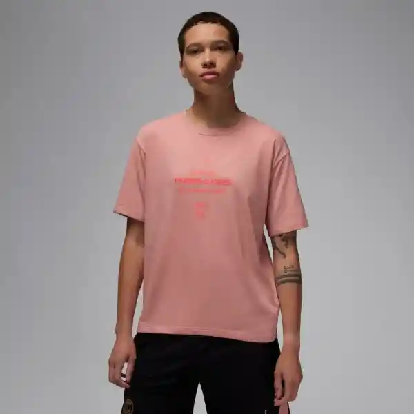 Nike Camiseta J Psggfx Gf Tee Lifestyle Mujer Rosado Talla M